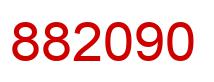 Number 882090 red image