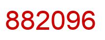 Number 882096 red image