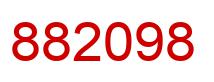 Number 882098 red image