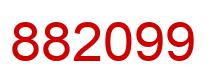 Number 882099 red image