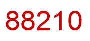 Number 88210 red image