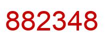 Number 882348 red image