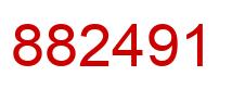 Number 882491 red image