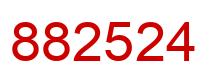 Number 882524 red image