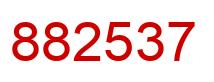 Number 882537 red image