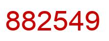Número 882549 imagen rojo