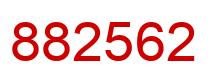 Número 882562 imagen rojo