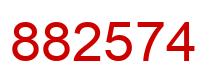 Número 882574 imagen rojo