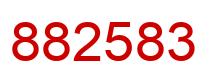 Number 882583 red image