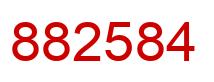 Number 882584 red image