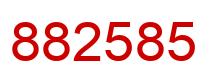 Number 882585 red image