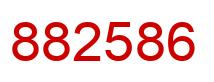 Number 882586 red image
