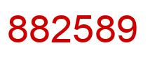 Number 882589 red image