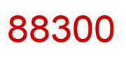 Number 88300 red image