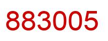Number 883005 red image