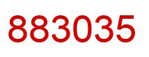 Number 883035 red image