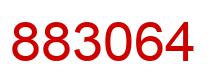 Number 883064 red image