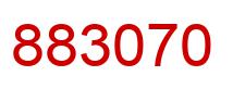 Number 883070 red image