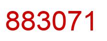 Number 883071 red image