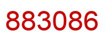 Number 883086 red image