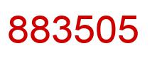 Number 883505 red image
