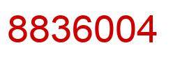 Number 8836004 red image