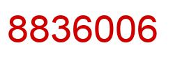 Number 8836006 red image