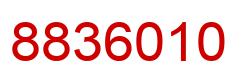 Number 8836010 red image