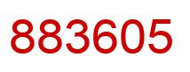 Number 883605 red image