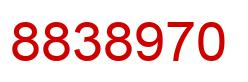 Number 8838970 red image