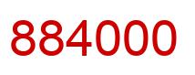 Number 884000 red image