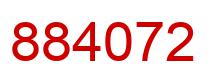Number 884072 red image