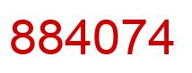 Number 884074 red image