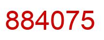 Number 884075 red image
