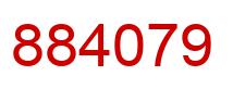 Number 884079 red image