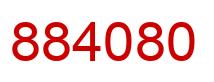 Number 884080 red image