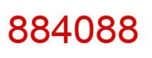 Number 884088 red image