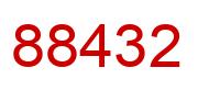 Number 88432 red image