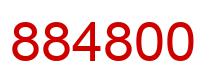 Number 884800 red image