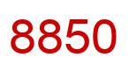 Number 8850 red image