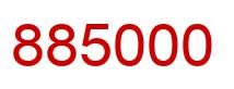 Number 885000 red image