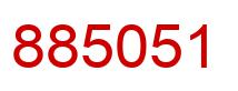 Number 885051 red image