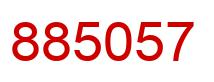 Number 885057 red image
