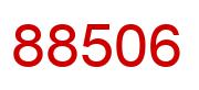 Number 88506 red image