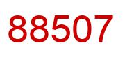 Number 88507 red image