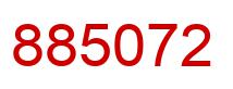 Number 885072 red image