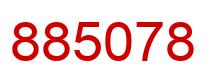 Number 885078 red image