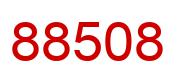 Number 88508 red image