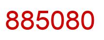 Number 885080 red image