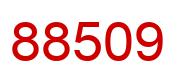 Number 88509 red image